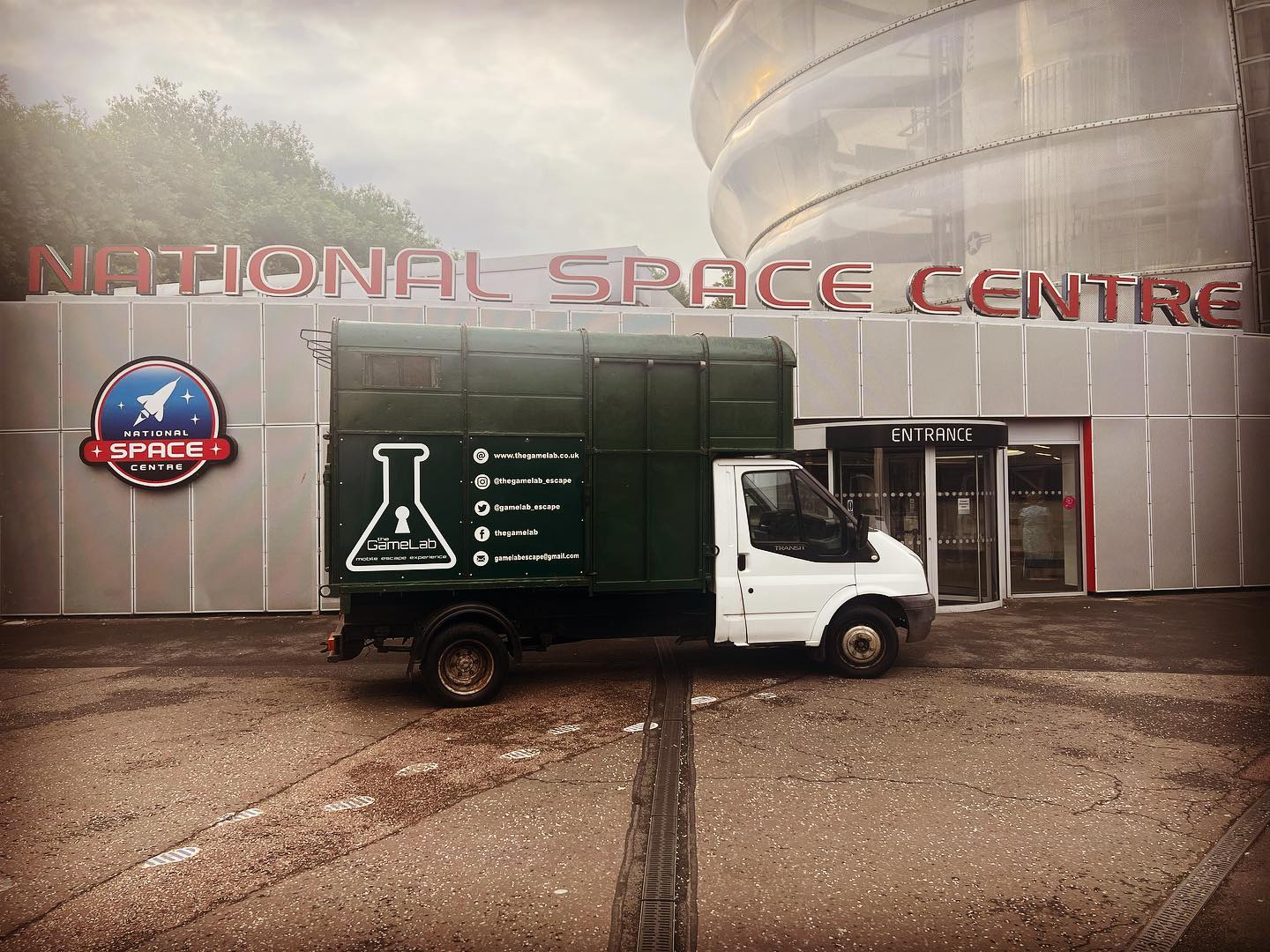 The Game Lab in front of the Space Centre